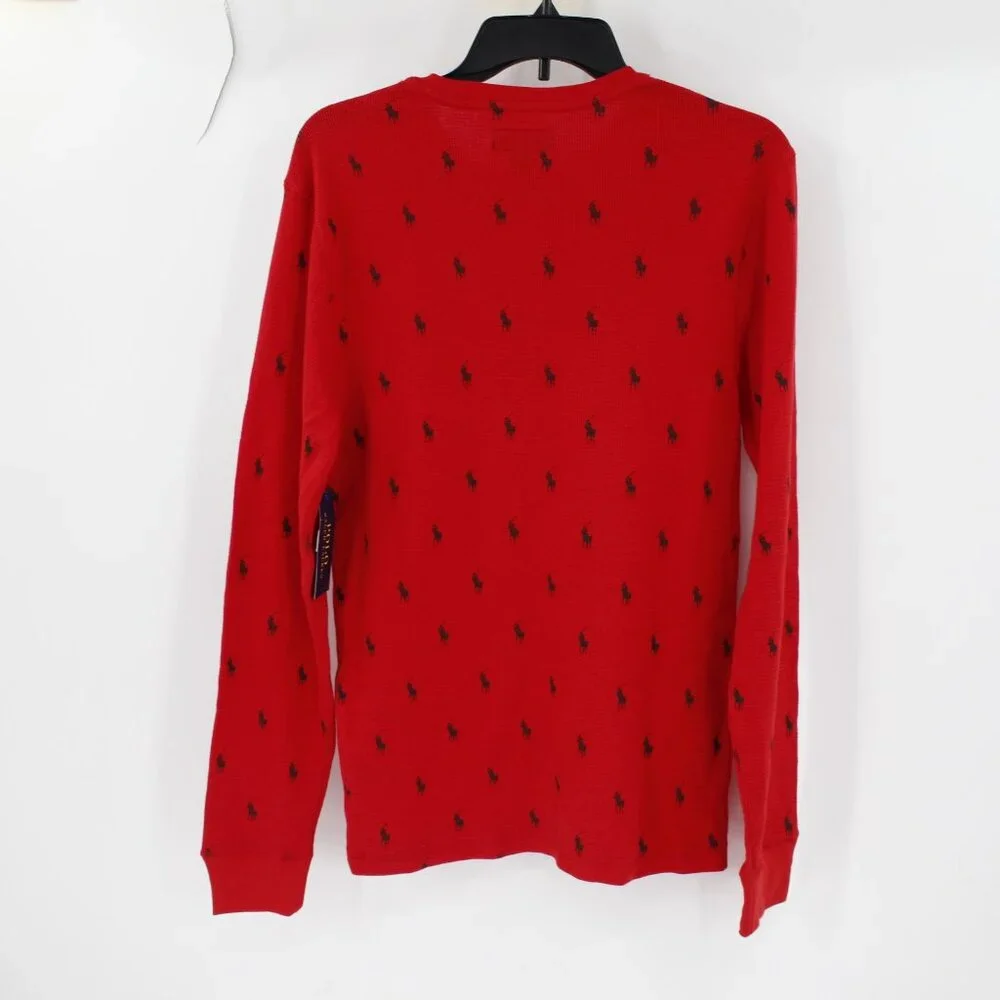 NWT Polo Ralph Lauren Sleepwear Mens Small Pony Thermal Waffle Knit‎ Long Sleeve
